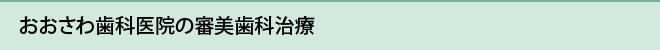 おおさわ歯科医院の審美歯科治療