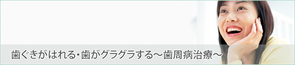 歯ぐきがはれる・歯がグラグラする～歯周病治療～