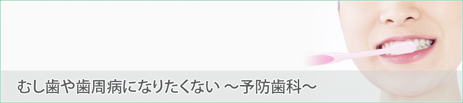 むし歯や歯周病になりたくない～予防歯科～